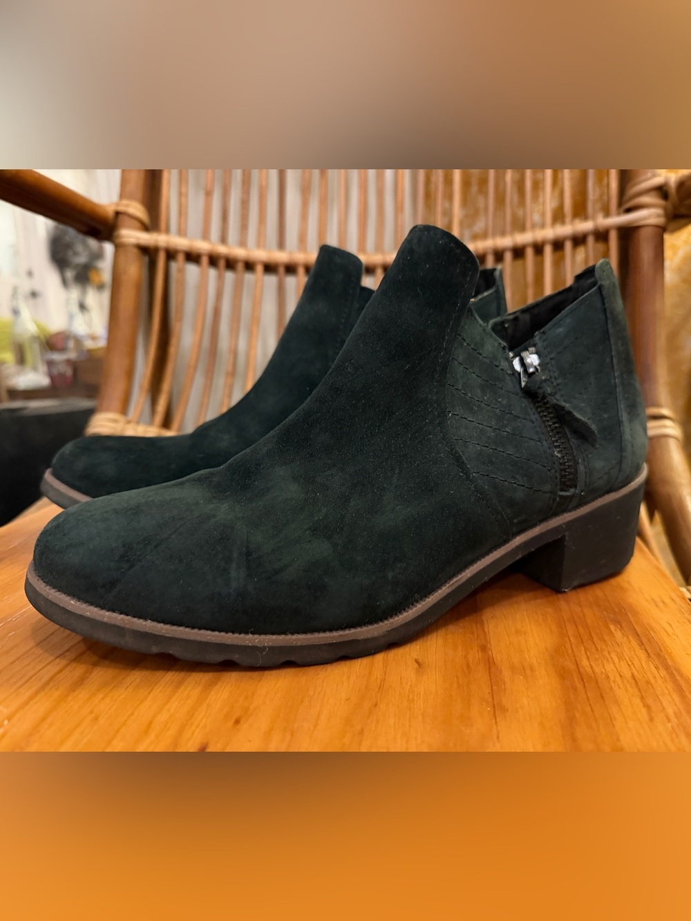 Reef Voyage Low Suede Ankle Boots - Dark Blue-Green Women's Size 9